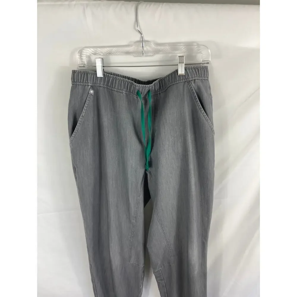 Figs Tansen Jogger Scrub Pants Men’s Gray Green Drawstring Size L MXXSW2004